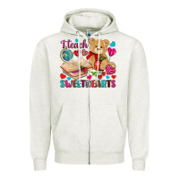 Oatmeal Heather I teach sweethearts Valentine's Day Zipper Hoodie - HowdyJamesFarm