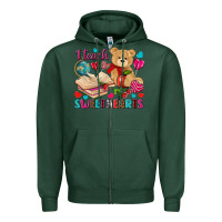 Sports Green I teach sweethearts Valentine's Day Zipper Hoodie - HowdyJamesFarm