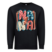 Black 4th of July nana with lightning bolt Premium Sweatshirt - FaDigitalArtStudio