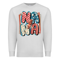 Dove Grey 4th of July nana with lightning bolt Premium Sweatshirt - FaDigitalArtStudio