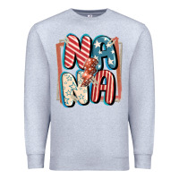 Heather Grey 4th of July nana with lightning bolt Premium Sweatshirt - FaDigitalArtStudio