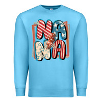 Ocean Blue 4th of July nana with lightning bolt Premium Sweatshirt - FaDigitalArtStudio