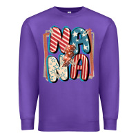Purple 4th of July nana with lightning bolt Premium Sweatshirt - FaDigitalArtStudio