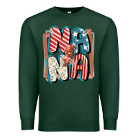 Sports Green 4th of July nana with lightning bolt Premium Sweatshirt - FaDigitalArtStudio