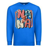 True Royal 4th of July nana with lightning bolt Premium Sweatshirt - FaDigitalArtStudio