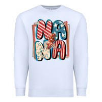 White 4th of July nana with lightning bolt Premium Sweatshirt - FaDigitalArtStudio