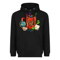 Black teacher crayons coffee mug Heavyweight Hoodie - FaDigitalArtStudio