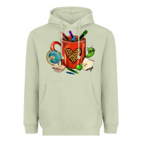 Matcha teacher crayons coffee mug Heavyweight Hoodie - FaDigitalArtStudio