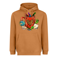 Meerkat teacher crayons coffee mug Heavyweight Hoodie - FaDigitalArtStudio