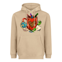 Mushroom teacher crayons coffee mug Heavyweight Hoodie - FaDigitalArtStudio