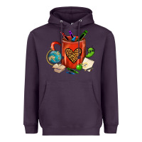 Plum teacher crayons coffee mug Heavyweight Hoodie - FaDigitalArtStudio