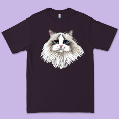 Ragdoll Face Cat Premium Tee Designed By Lillyallendesigns