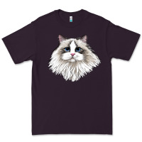 Plum Ragdoll Face Cat Premium Tee - LillyAllenDesigns
