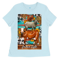 Baby Blue Western Farm Life Ladies Tee - LillyAllenDesigns