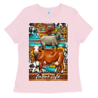 Bubblegum Pink Western Farm Life Ladies Tee - LillyAllenDesigns