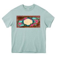 Arona western pink flovers leopard serape   license plate template Heavy Core Tee - BarkalooDesign