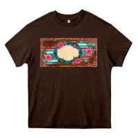 Chocolate Brown western pink flovers leopard serape   license plate template Heavy Core Tee - BarkalooDesign