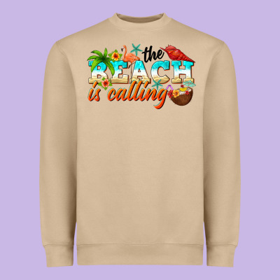 The Beach Is Calling Heavyweight Sweatshirt Designed By Nancycooperartshop