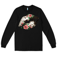 Black Cowhide And Flowers Lips Long Sleeve Tee - Bettercallsaul