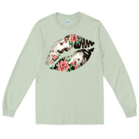 Matcha Cowhide And Flowers Lips Long Sleeve Tee - Bettercallsaul