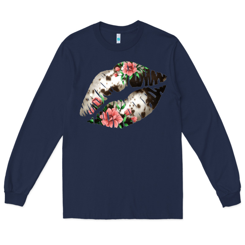 Cowhide And Flowers Lips Long Sleeve Tee by Bettercallsaul | Teevron