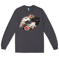 Smoke Cowhide And Flowers Lips Long Sleeve Tee - Bettercallsaul