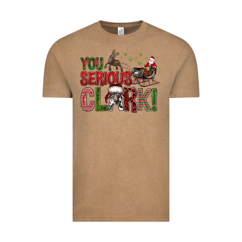You Serious Clark With Santa Sleigh Vintage Tee by BundleAndBundleShop | Teevron