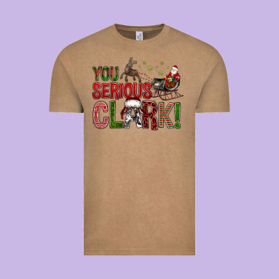 You Serious Clark With Santa Sleigh Vintage Tee Designed By Bundleandbundleshop