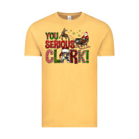 Vintage Mustard You Serious Clark With Santa Sleigh Vintage Tee - BundleAndBundleShop