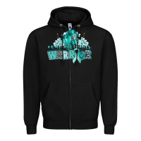 Black ovarian cancer warrior Zipper Hoodie - CowGirlArtShop