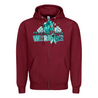 Burgundy ovarian cancer warrior Zipper Hoodie - CowGirlArtShop