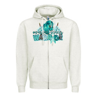 Oatmeal Heather ovarian cancer warrior Zipper Hoodie - CowGirlArtShop