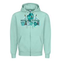 Seafoam ovarian cancer warrior Zipper Hoodie - CowGirlArtShop