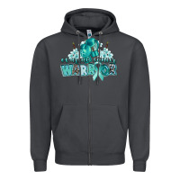 Smoke ovarian cancer warrior Zipper Hoodie - CowGirlArtShop