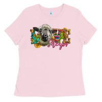 Bubblegum Pink Western Love Sheeps Ladies Tee - LillyAllenDesigns