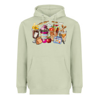 Matcha Lunch Lady Coffee Cups Heavyweight Hoodie - FaDigitalArtStudio