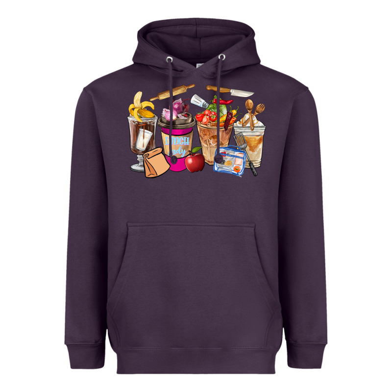Lunch Lady Coffee Cups Heavyweight Hoodie by FaDigitalArtStudio | Teevron