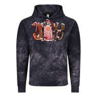 Cloud Black joy with pig Vintage Hoodie - RanaPortraitStore