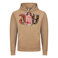 Vintage Coffee joy with pig Vintage Hoodie - RanaPortraitStore