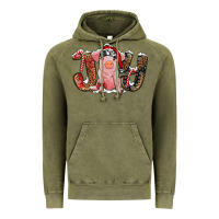 Vintage Olive joy with pig Vintage Hoodie - RanaPortraitStore