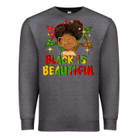 Charcoal Heather black is beautiful Premium Sweatshirt - FaDigitalArtStudio