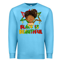 Ocean Blue black is beautiful Premium Sweatshirt - FaDigitalArtStudio