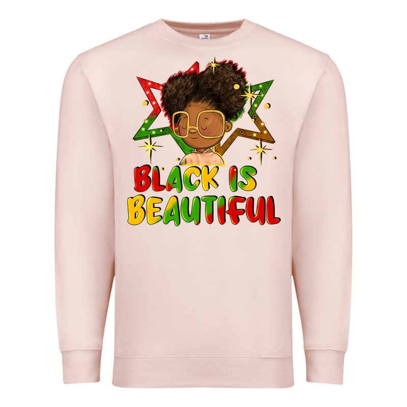 Black Is Beautiful Premium Sweatshirt by FaDigitalArtStudio | Teevron