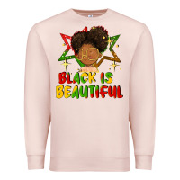 Pale Pink black is beautiful Premium Sweatshirt - FaDigitalArtStudio