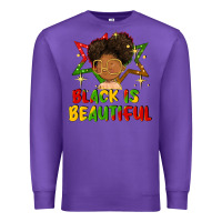 Purple black is beautiful Premium Sweatshirt - FaDigitalArtStudio
