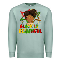 Seafoam black is beautiful Premium Sweatshirt - FaDigitalArtStudio