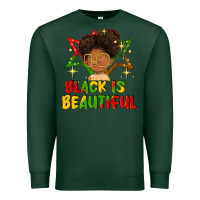 Sports Green black is beautiful Premium Sweatshirt - FaDigitalArtStudio