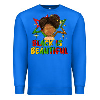 True Royal black is beautiful Premium Sweatshirt - FaDigitalArtStudio
