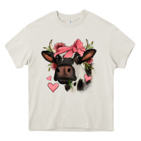 Cream valentines day cow Heavy Core Tee - Jasminsmagicworld