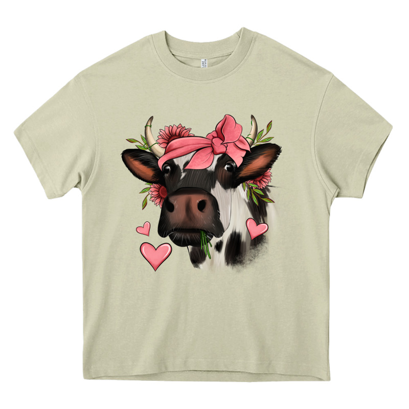 Valentines Day Cow Heavy Core Tee by Jasminsmagicworld | Teevron